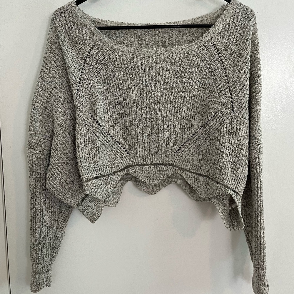 Gray Crop Top